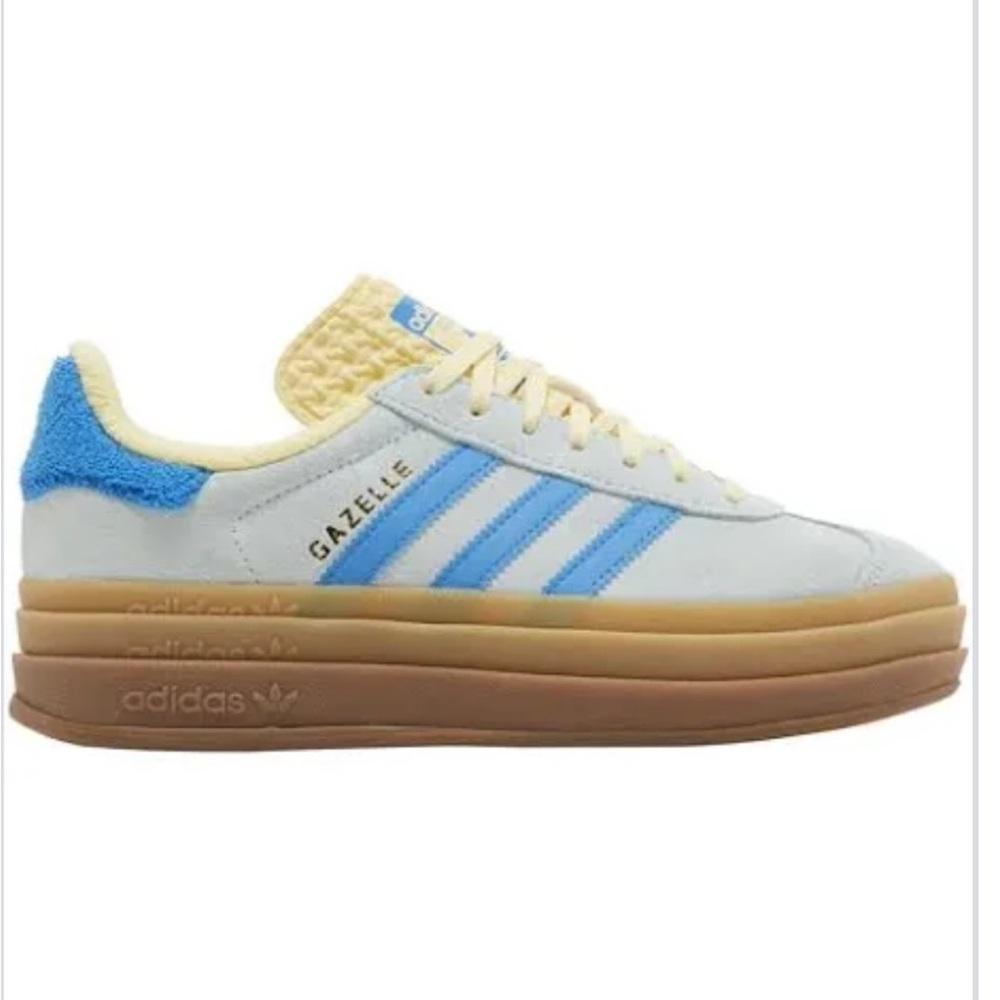 Adidas Gazelle Sneakers in Blue and Cream